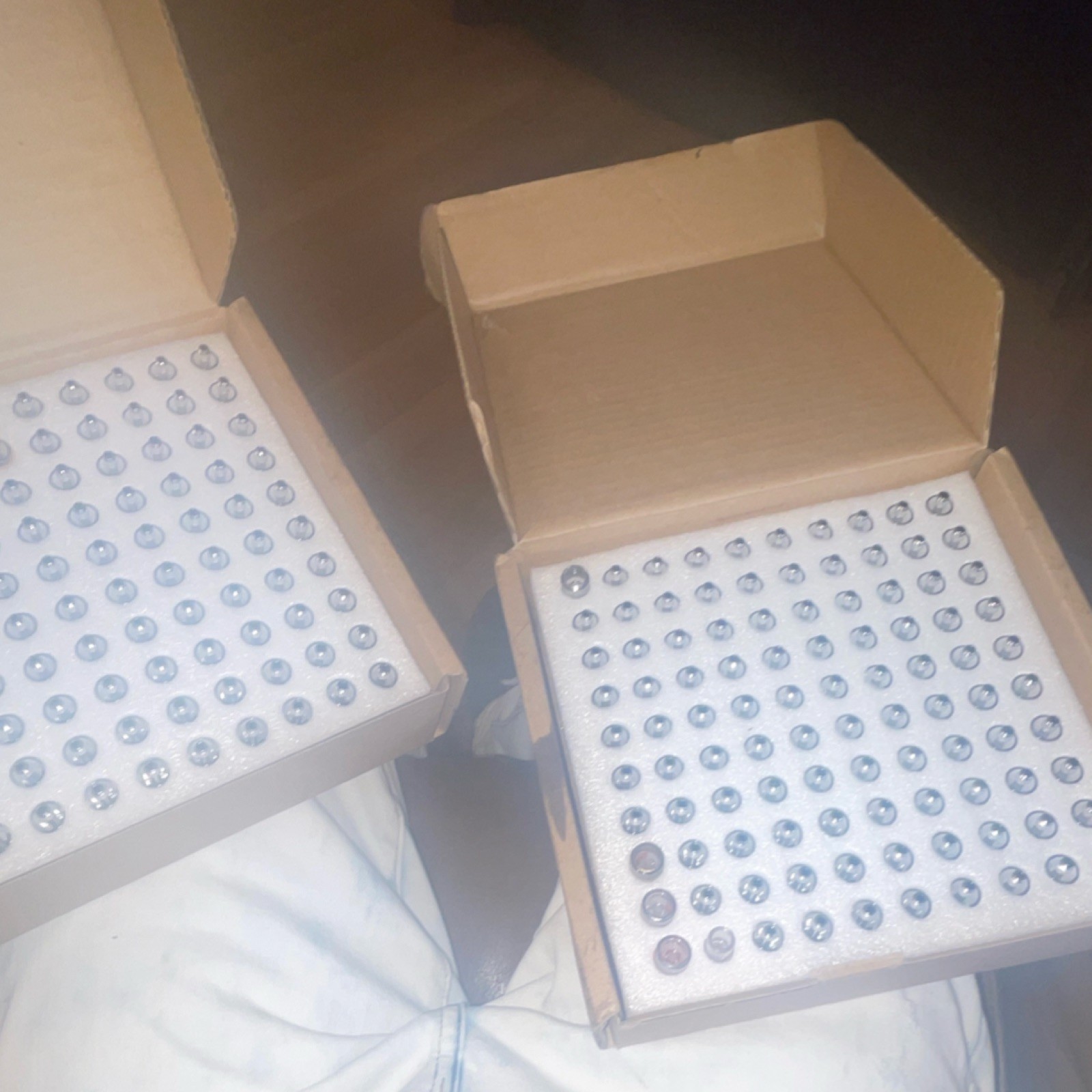 Glass Lab Vials with Screw Caps for Physical Laboratory, Empty in Box