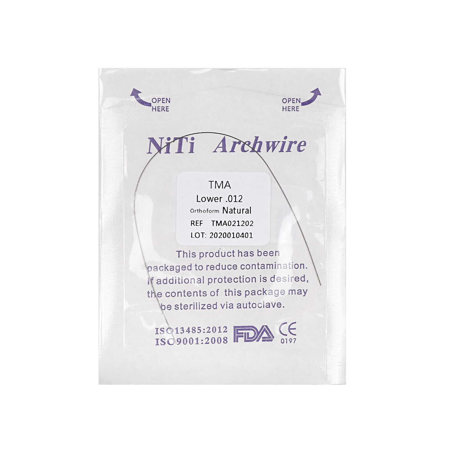 10 Packs Dental Ortho TMA Titanium Molybdenum Alloy Round Arch Wire Expanded