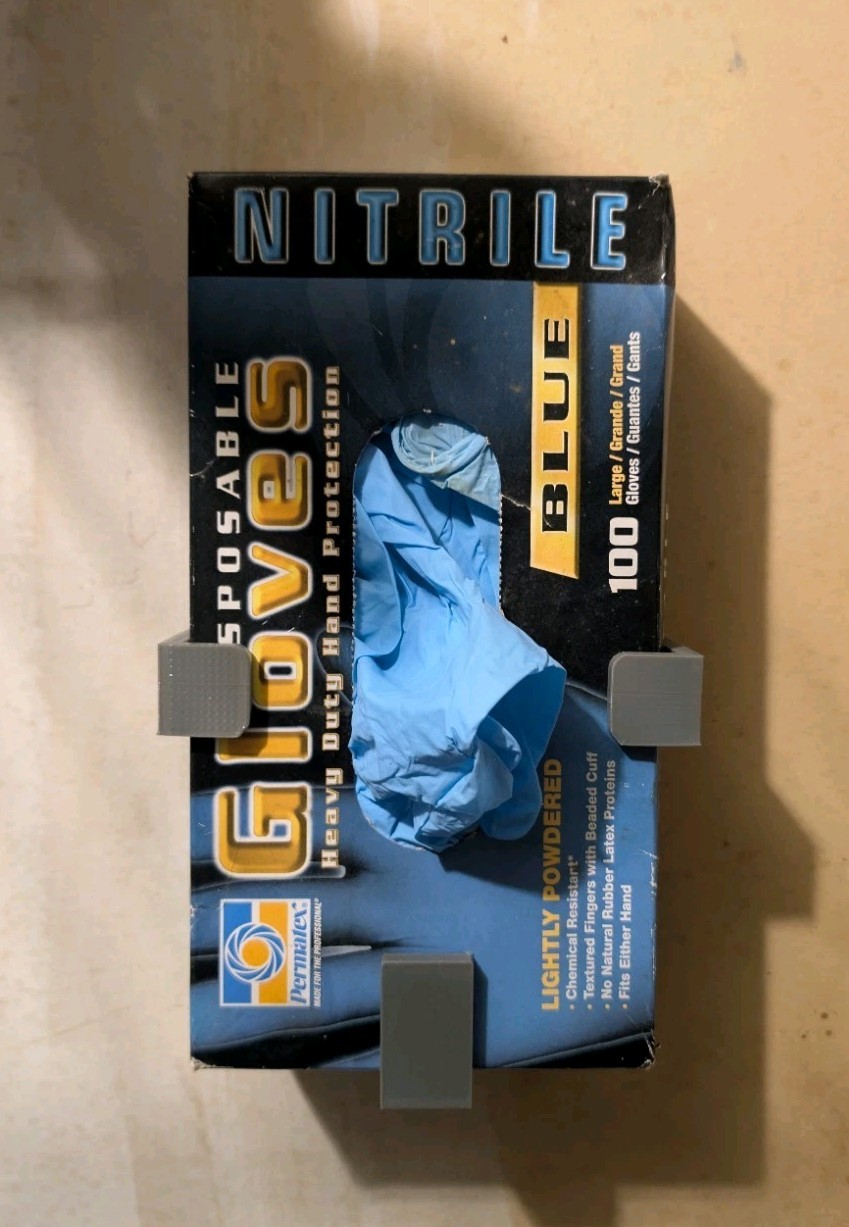 Nitrile & Latex Glove Box Dispenser Wall Mount Holder Bracket RUGGED VERSION.