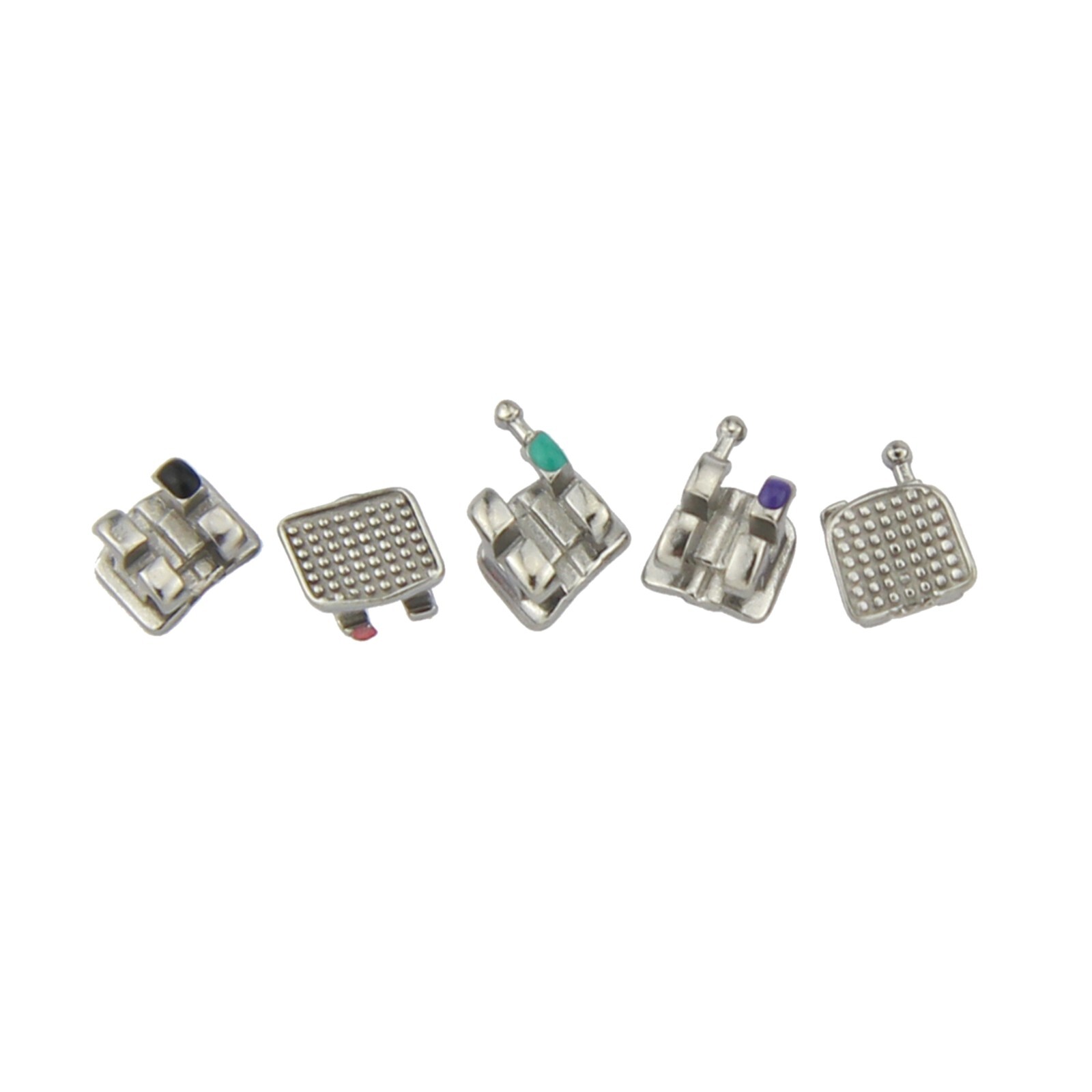 Dental Orthodontic Metal Brackets MIM Mini Braces Roth MBT 022 018 345 Hooks 5-5