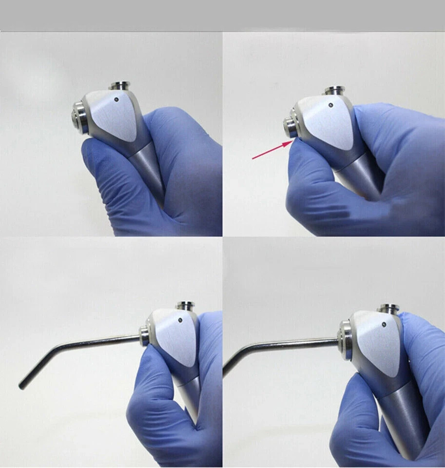 1 Set Dental Air Water Spray Triple 3-way Syringe Button Handpiece+2 Nozzle Tips