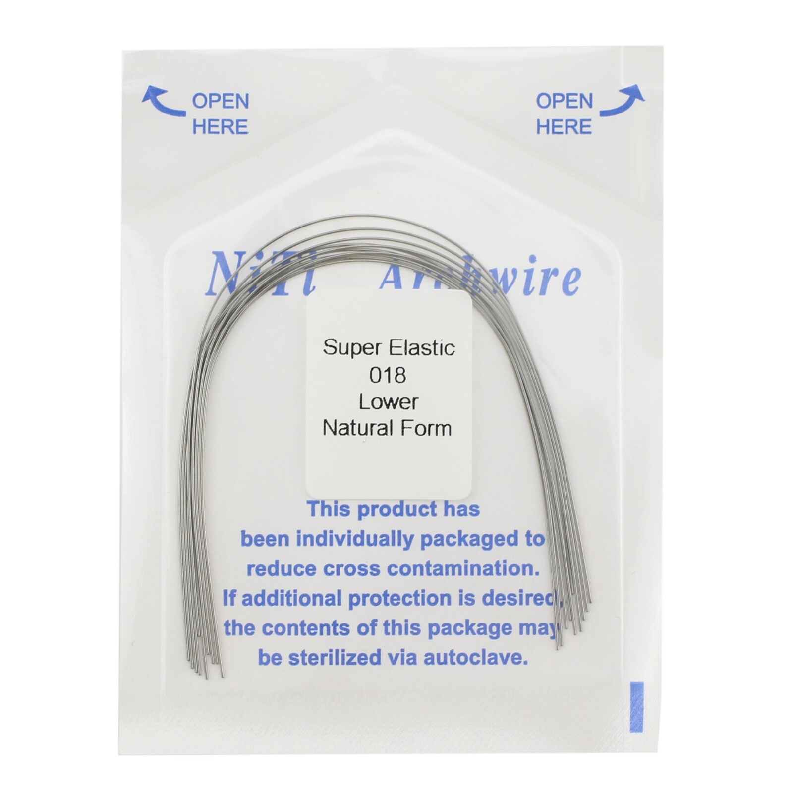 Dental Orthodontic Arch Wire Niti Super Elastic Round Rectangular Ovoid Natural