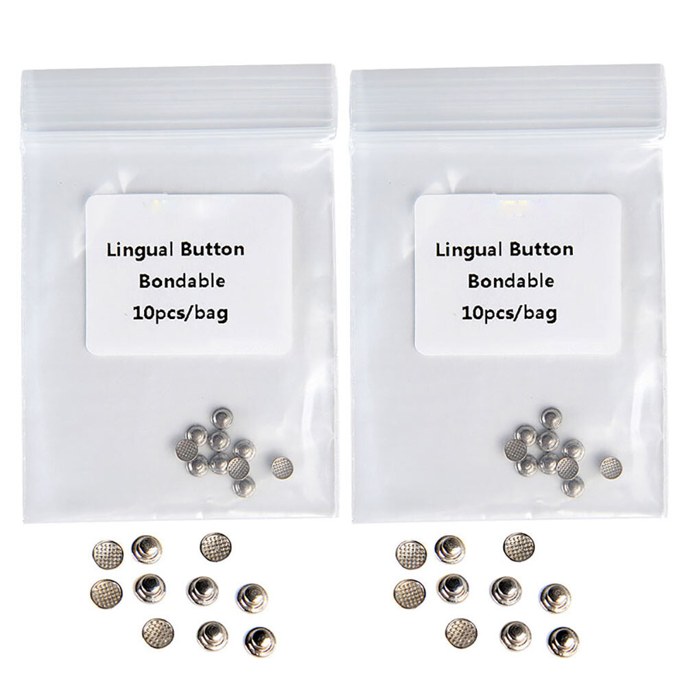 AZDENT Dental Orthodontic Lingual Buttons For Bondable Round Base 10pcs/bag