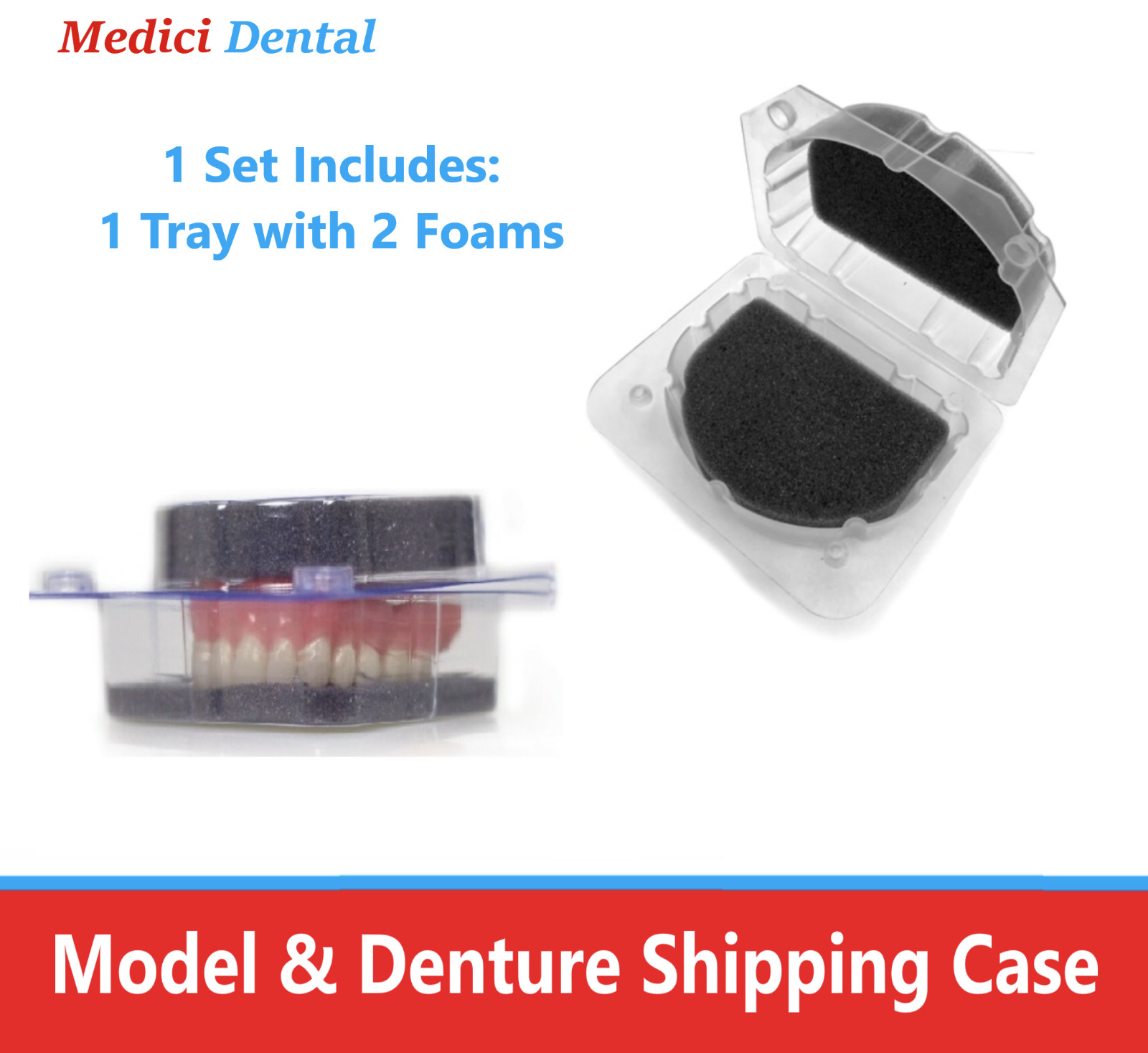 Dental Lab Model Box Denture Shipping Box Ortho Appliance Care Box 1-200 Sets/Cs