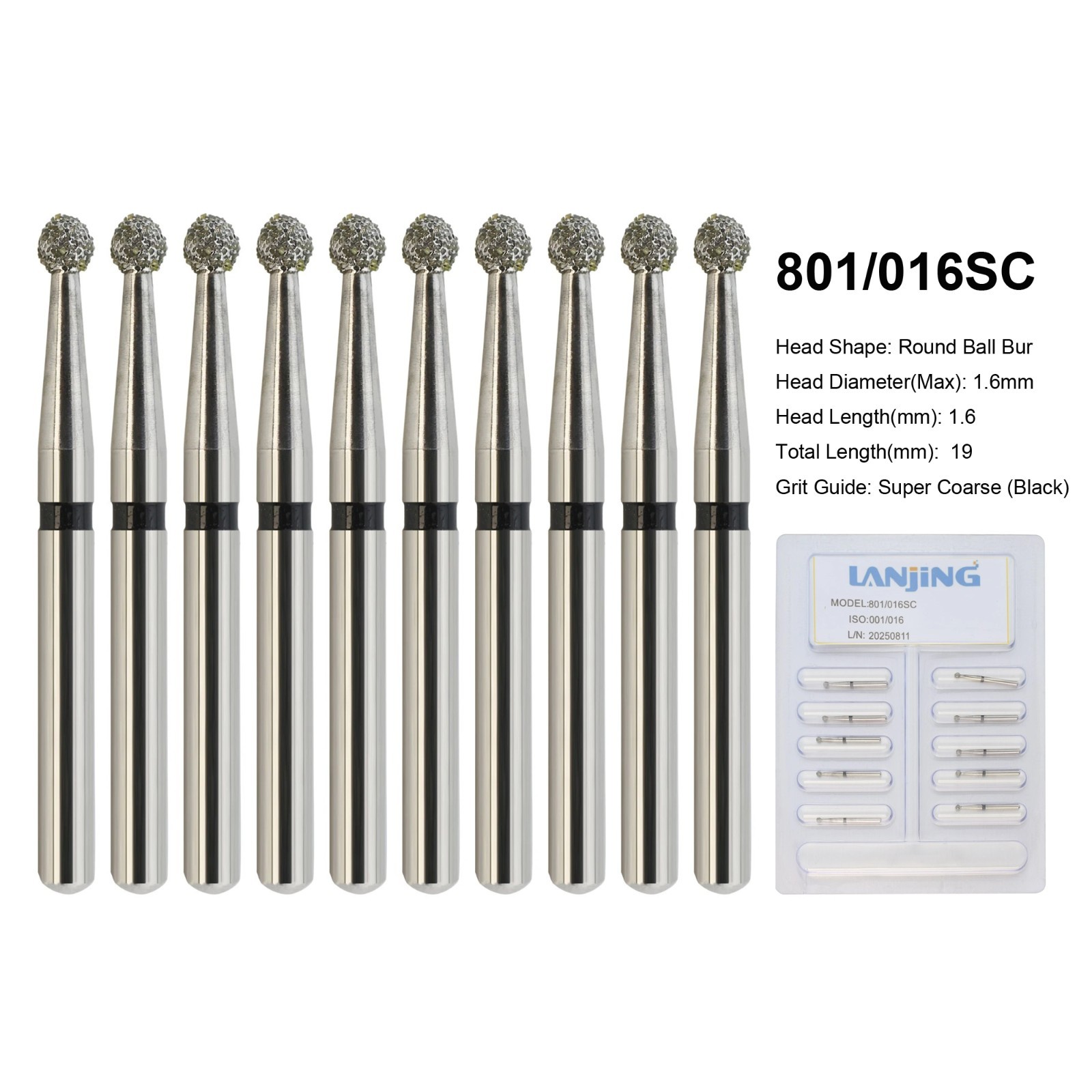 Dental Bur Diamond Burs FG High Speed Round End Taper Cylinder Football Barrel