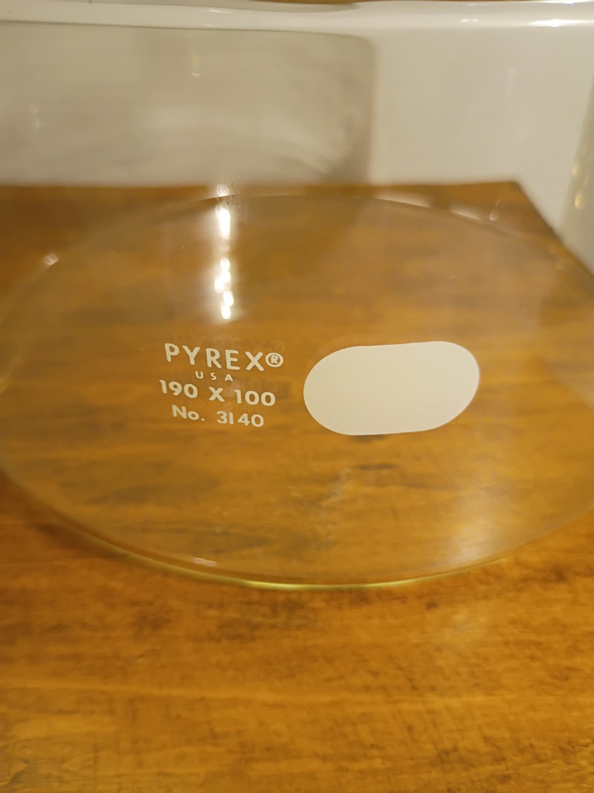 Vintage NO. 3140-190 PYREX® Glass 190 x 100 2pcs Crystallizing Dish Made in USA.