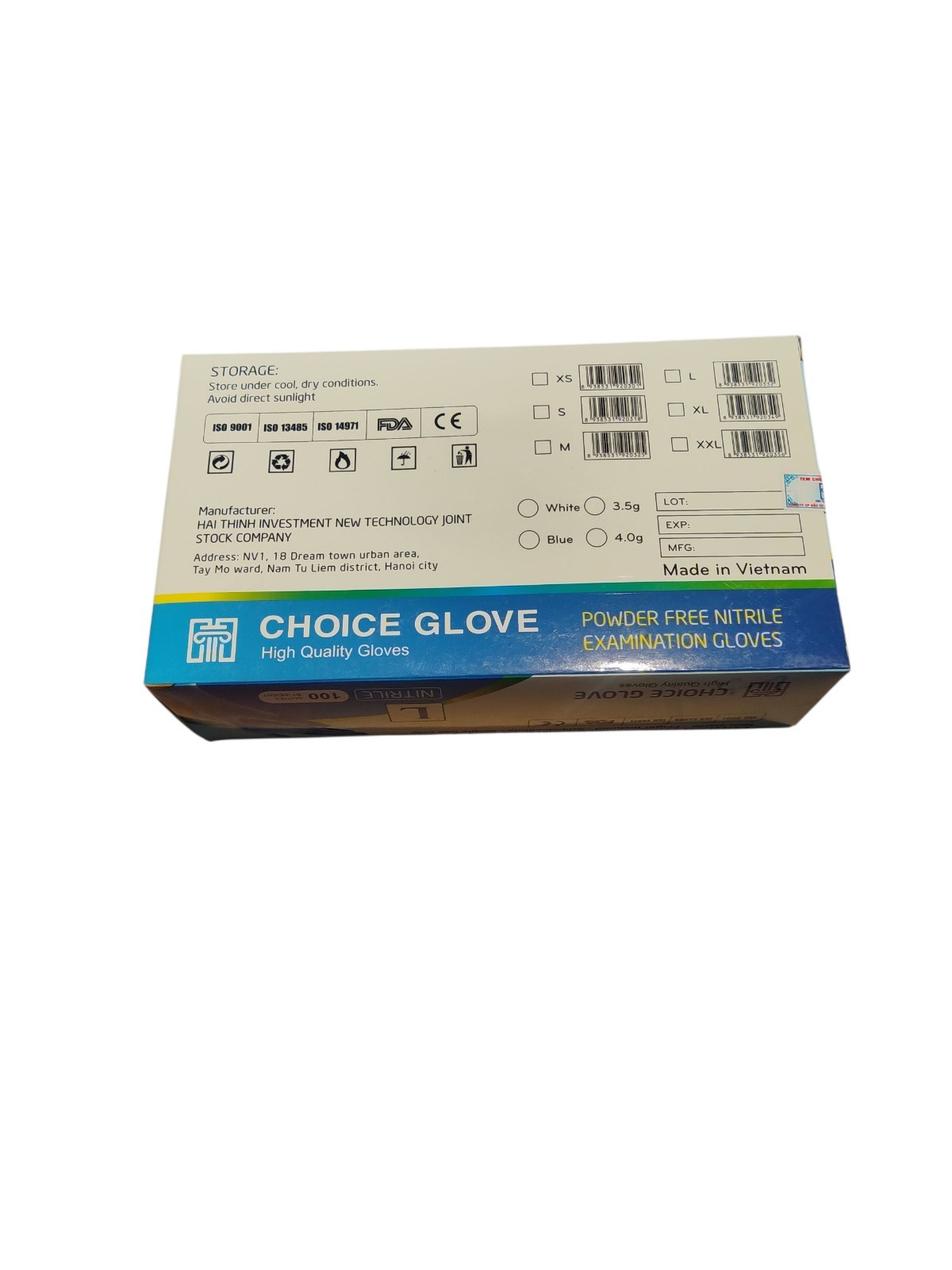 Choice Glove Powder Free Nitrile Examination Gloves Size Large Case of 1000 New