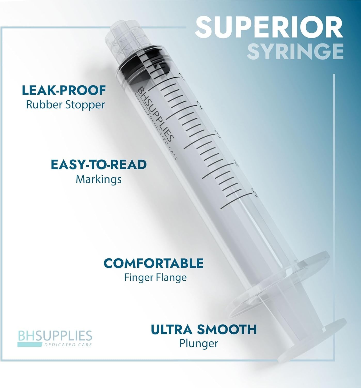 BH Supplies 30ml Luer Lock Tip Syringes (No Needle) – Sterile, Individually Wrap