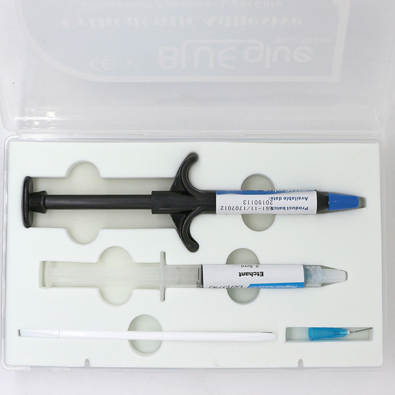Dental Orthodontic Blue Glue Adhesive-Light Cure Adhesive paste in syinges US