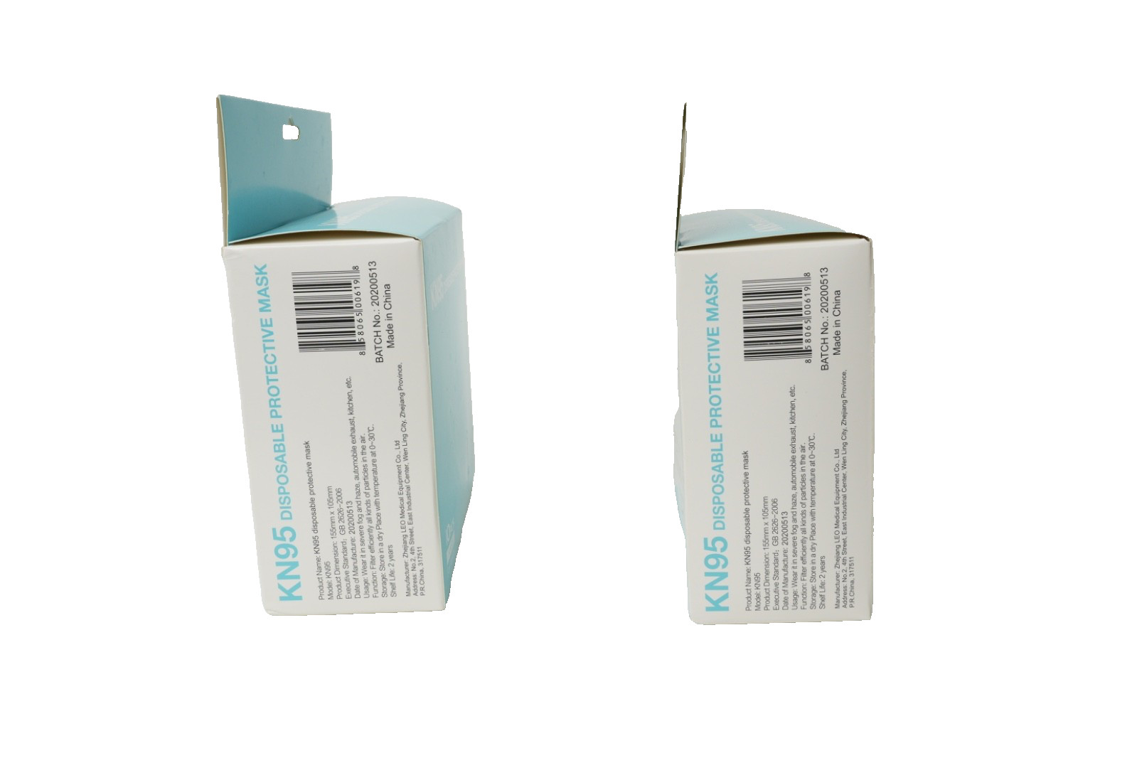 2 Packs of 10 PCS KN95 Protective Disposable Face Mask Respirator NEW