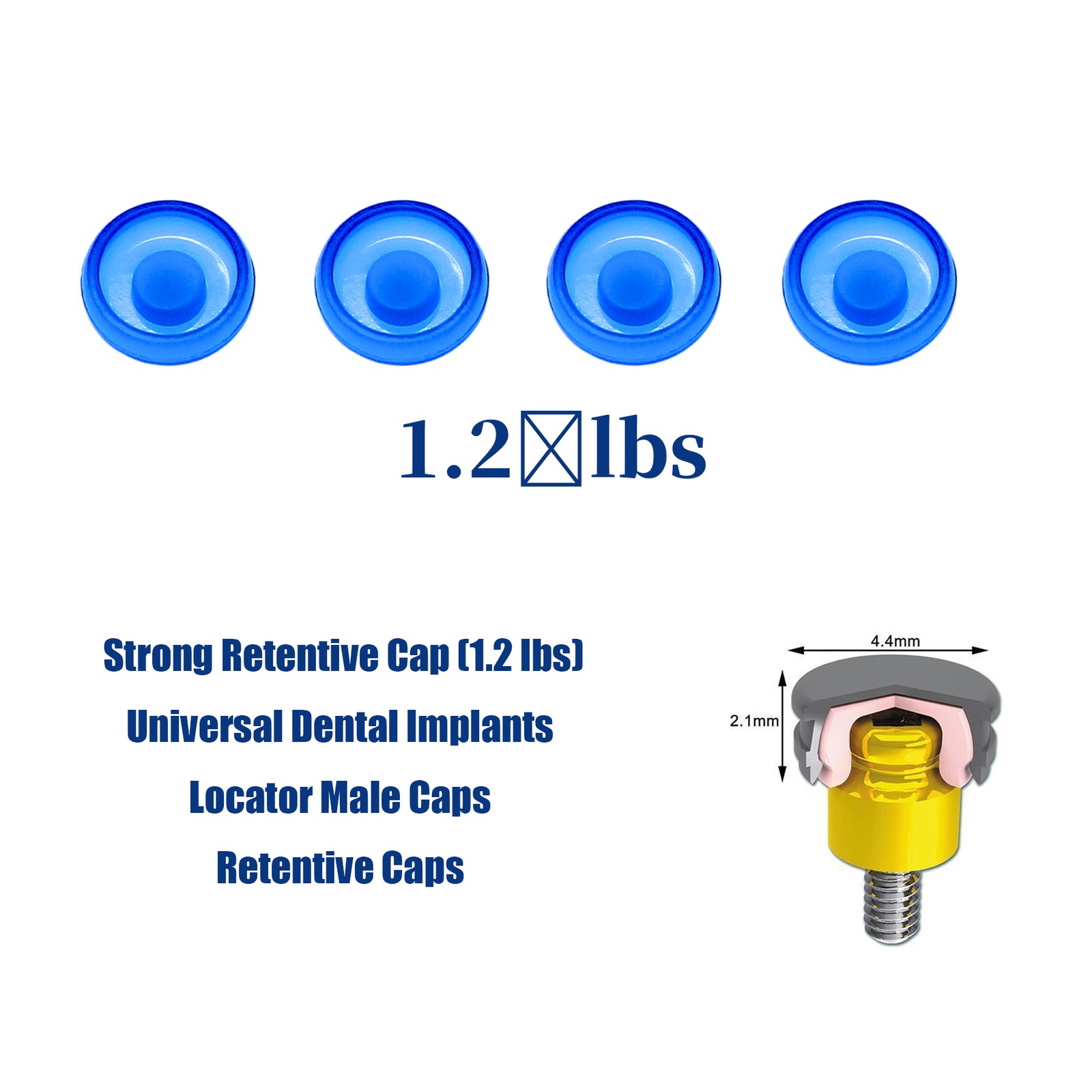 Overdenture Tapered Locator Abutment For Hiossen Nobel ITI Zimmer MIS Titanium