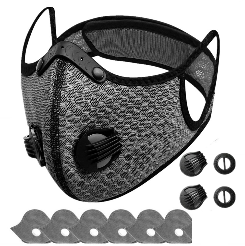 2 Pack Pollution Reusable Facepiece Half Face Shield Respirator Mask W/ Filter