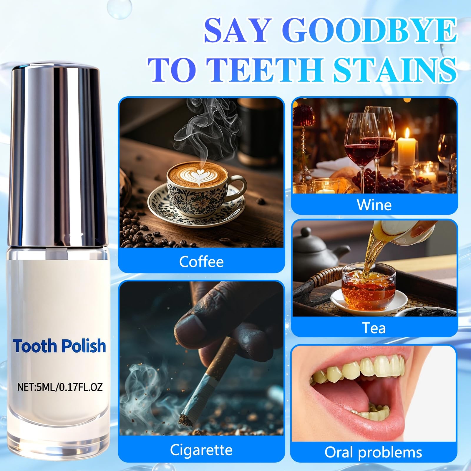 Tooth Paint, Polish, Instant White 0.09 Fl Oz (Pack of 2), 1 Pcs