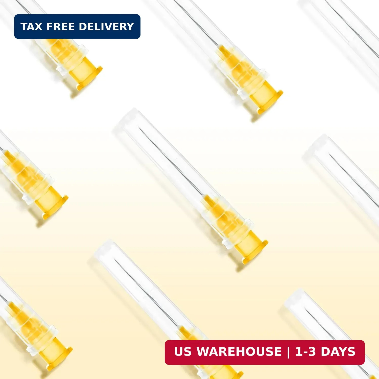 25 Gauge 1 Inch Disposable Needles with Caps – Luer Lock Lab Dispensing Accessor