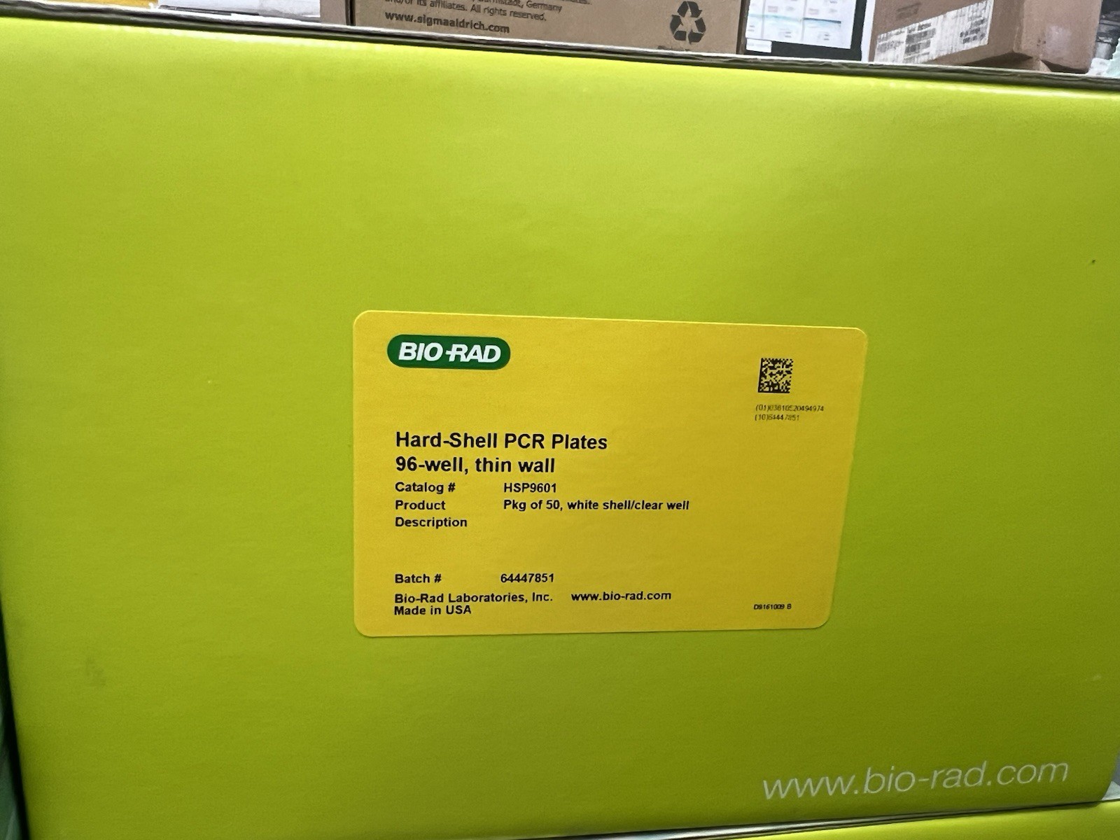 Bio-rad HSP9601 PCR Hard Shell 96 Well, Thin Wall, (pack Of 50)