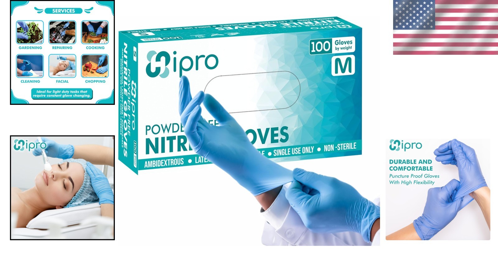 Ambidextrous 4 Mil Disposable Nitrile Gloves – Durable and Waterproof, 100 Count