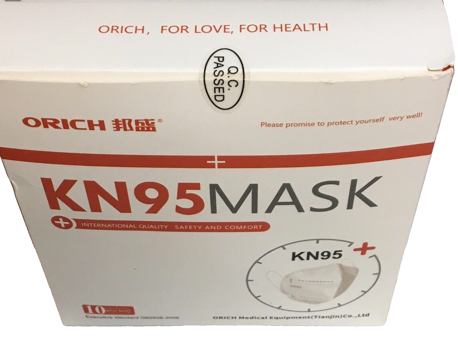 KN95 Protective Face Mask by ORICH 50-Pack Palisades & Los Angeles, CA Wild Fire