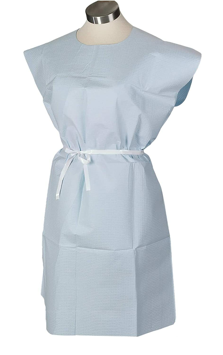 *50-Pieces* TIDI Avalon Standard Exam Gown Tissue/Poly/Tissue 30″ x 42″ Blue 813