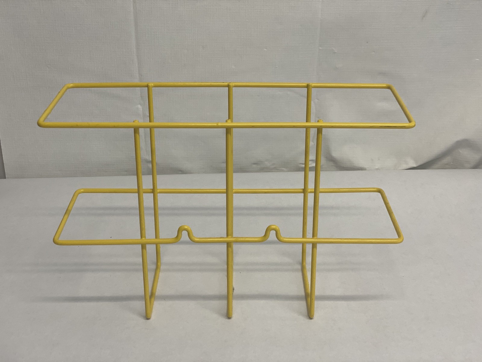 Yellow PVC-Coated Wire 3-Ring Binder Hanging Storage Rack Holder Up To 4″