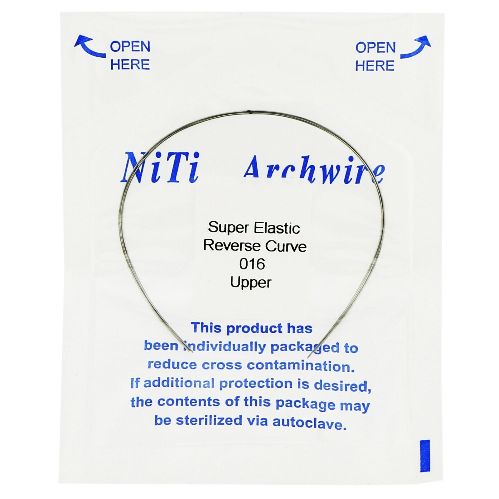 Dental Orthodontic Niti Arch Wire Reverse Curve Round Upper/Lower 012-020