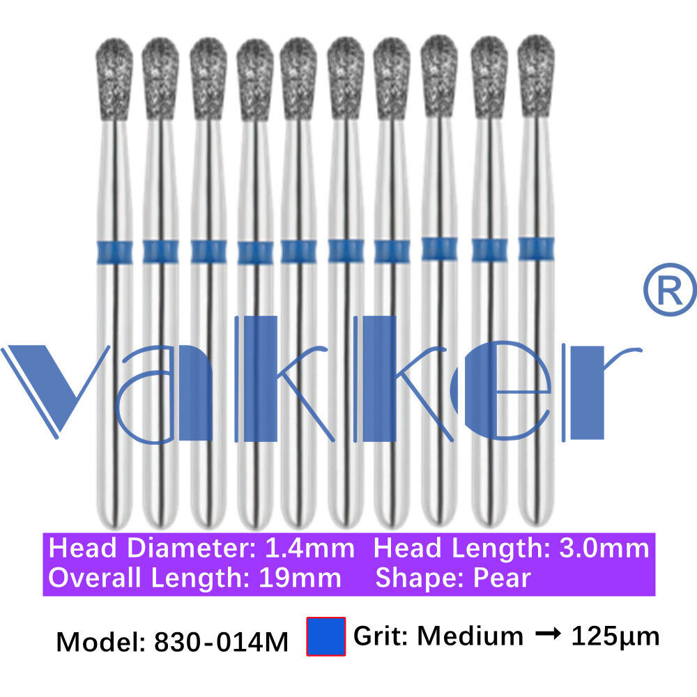 10pc Diamond Burs Shape Barrel Wheel Pear Fine Medium Coarse