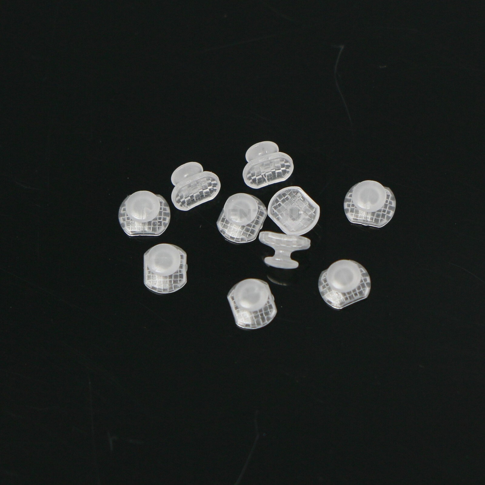 10 Pcs/Pack Dental Ortho Ceramic Clear Lingual Button Bondable Rectangular Base