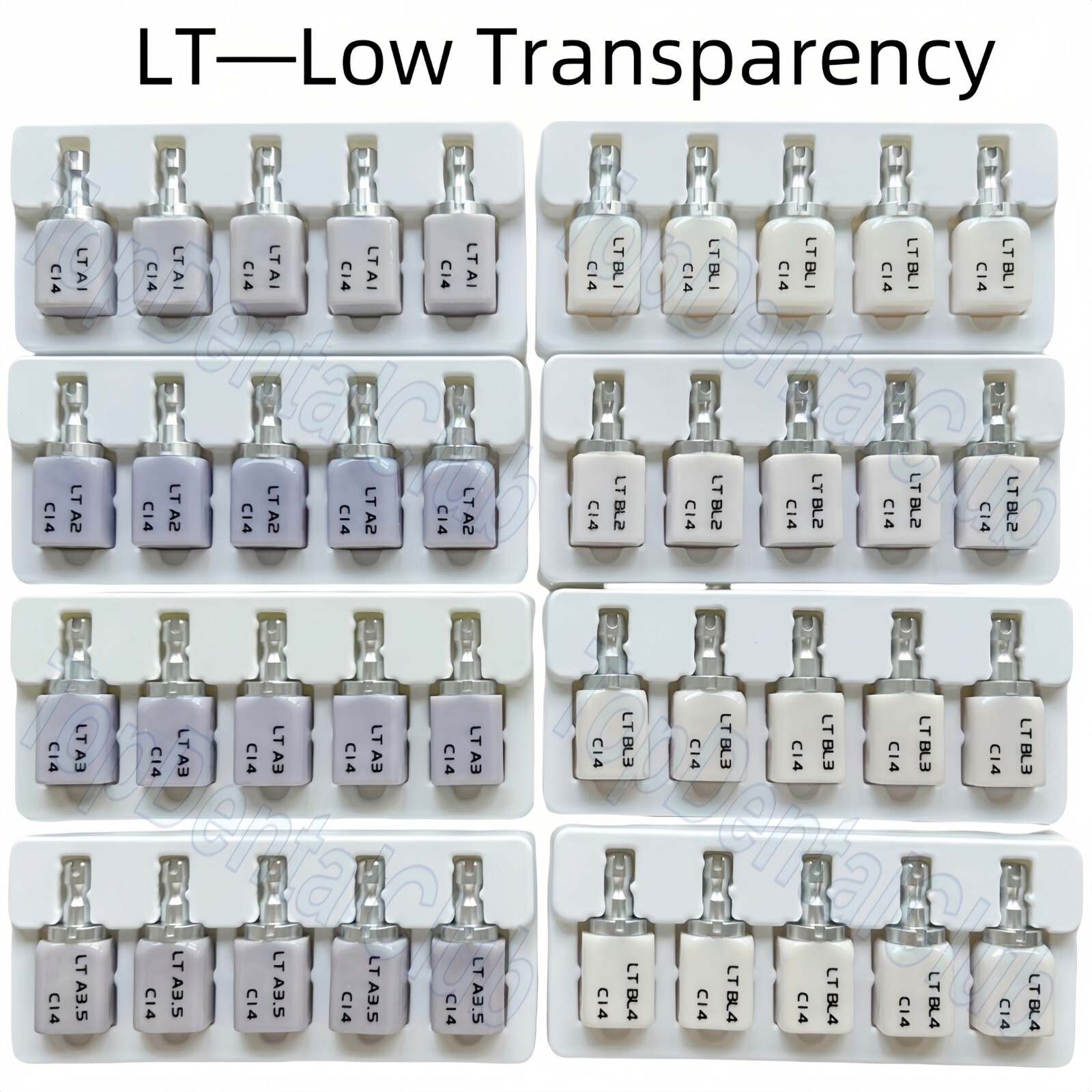 HT LT C14 Dental Glass Ceramic Lithium Dislicate Blocks Cerec Emax CAD CAM