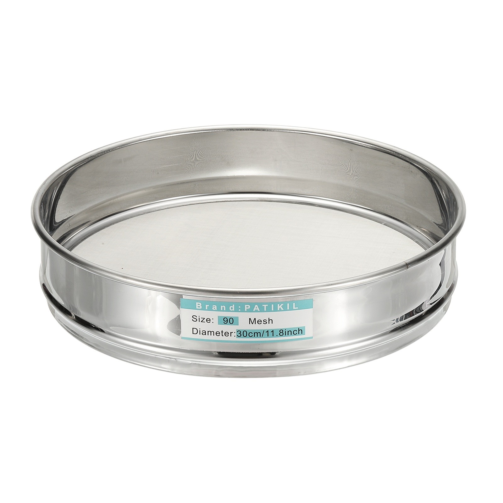 90 Mesh Lab Sieve, 11.8″ Diameter Test Sieve 304 Stainless Steel(0.18mm)