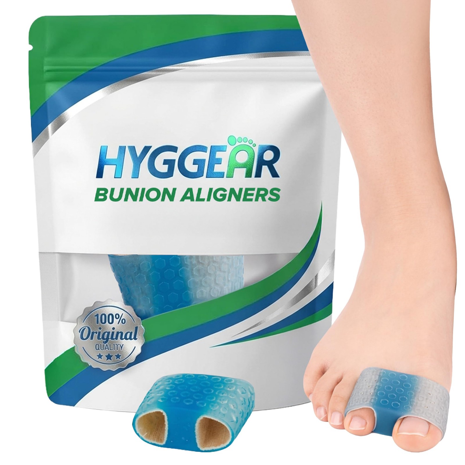 Hyggear Bunion Corrector For Women Men – Big Toe Straightener Silicone Pad