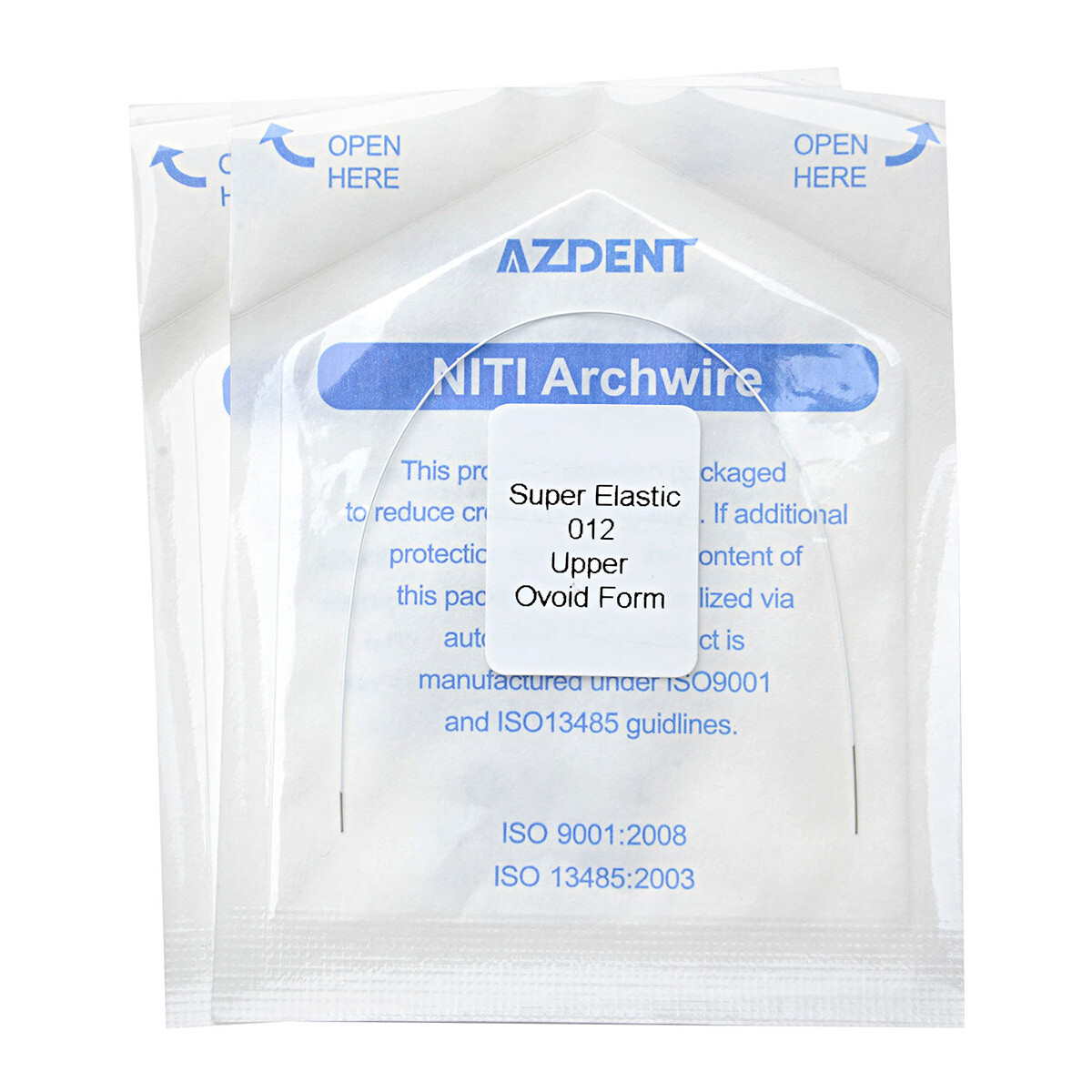 5 Packs Dental Ortho Super Elastic NiTi Round Arch Wires White Color Coated