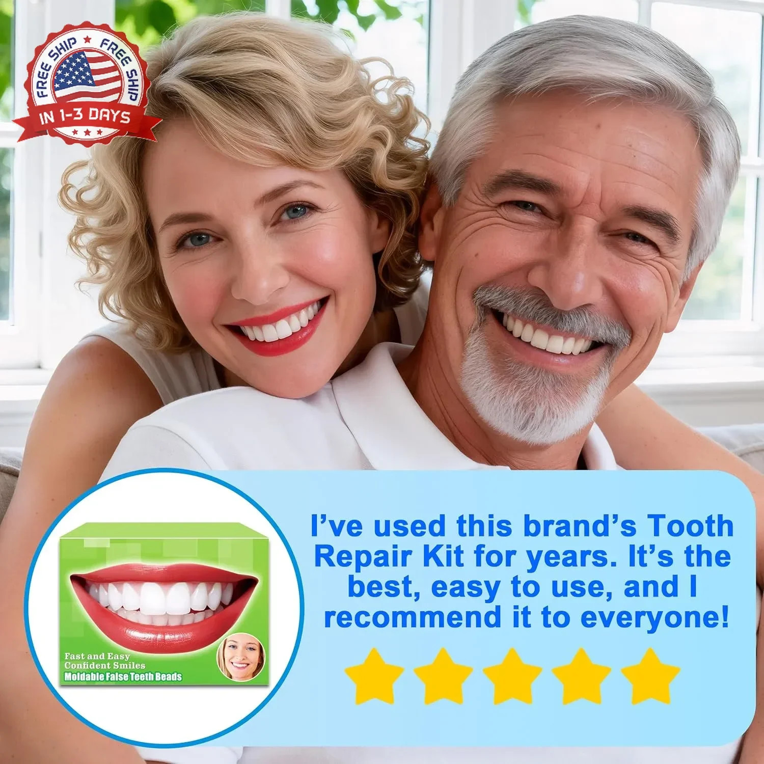Temporary Tooth Repair Kit, Moldable False Teeth Beads | Fix Broken, Chipped, or