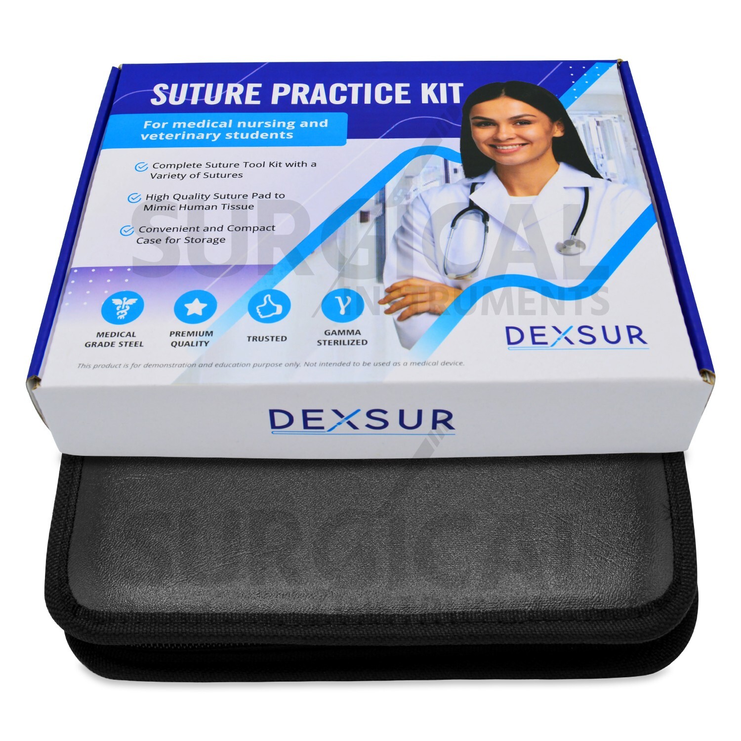 15 Piece Practice Suture Kit Set for Medical and Veterinary Student Training