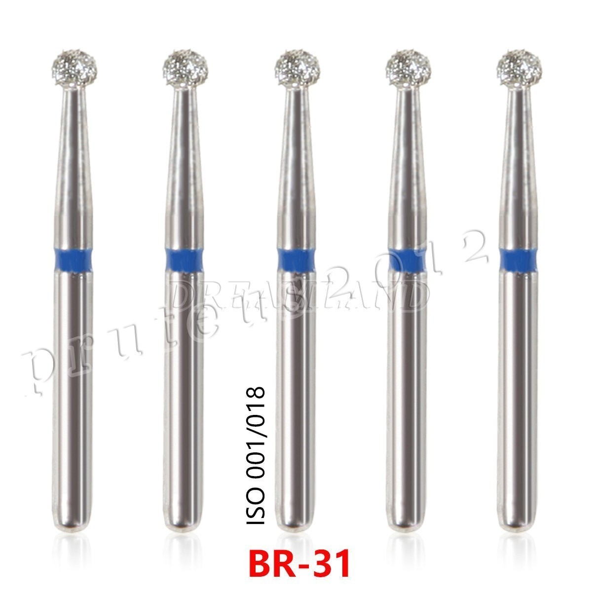 100 Types Dental FG Diamond Burs For High Speed Handpiece Friction Grip 50pcs