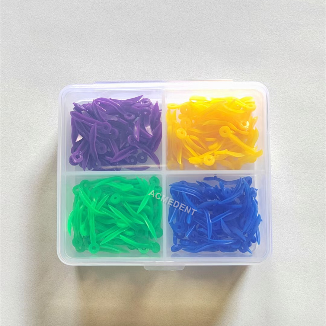 100Pcs/Box Disposable Dental Wedges Tooth Gap Wedge with End Circular Hole 4Size