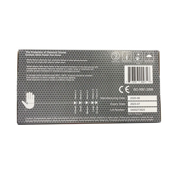 Advance IF63 Nitrile Exam Examination Gloves Thick 6 Mil Black Gloves 1000 Pcs