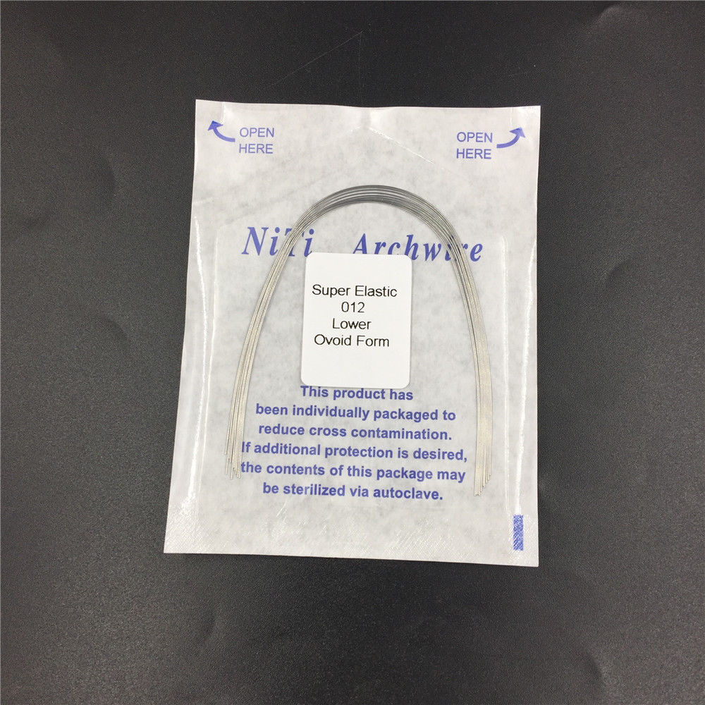 Dental Orthodontic Arch Wire Super Elastic Niti Round Ovoid Upper/Lower 012-020