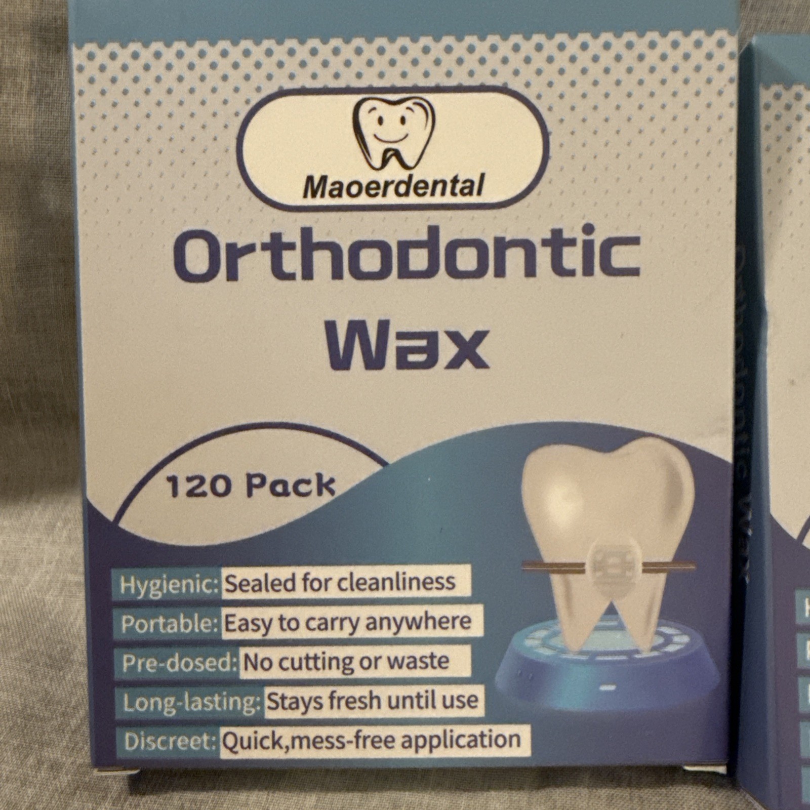 2x! 120 Orthodontic Wax for Braces Wax, MINT! New!