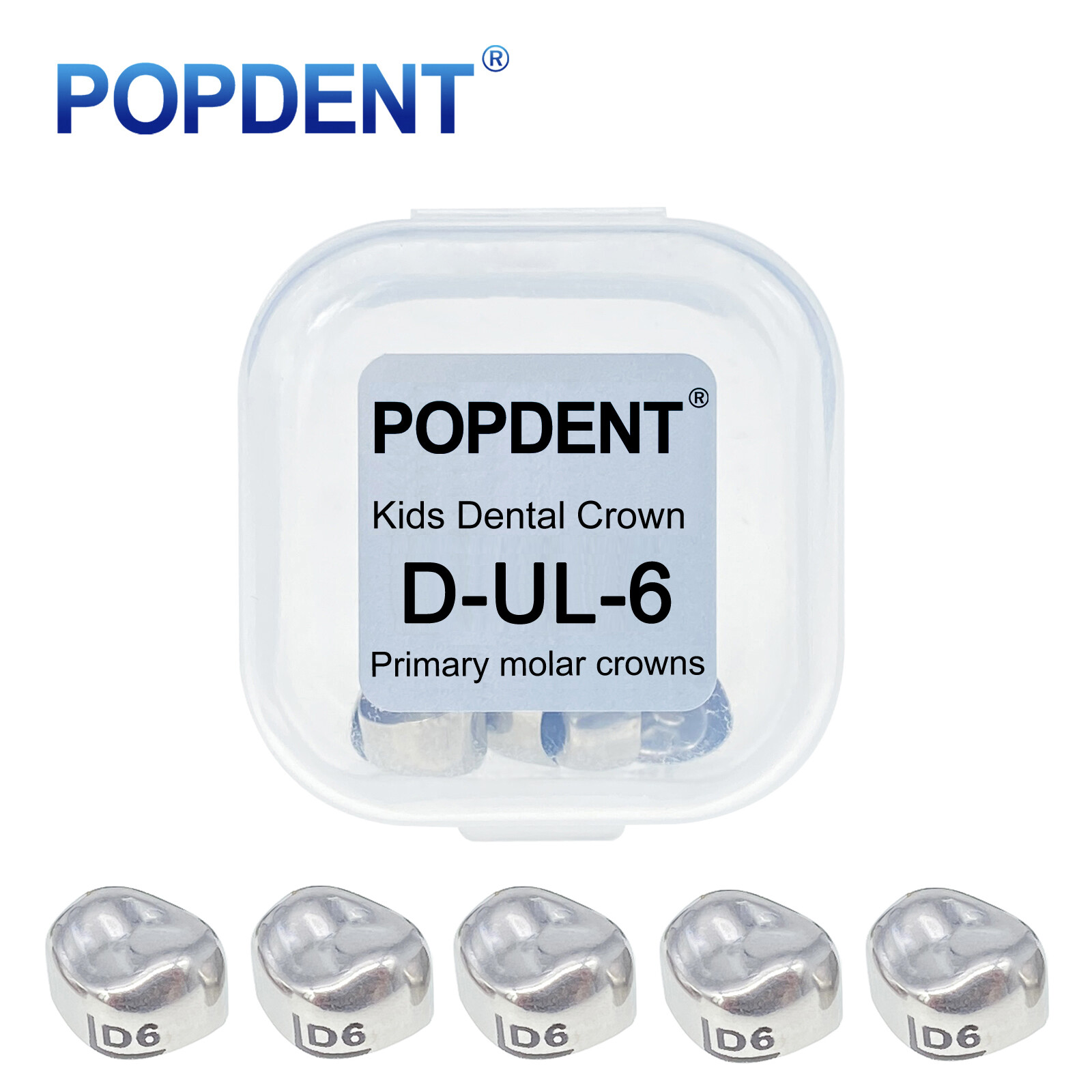 5Pcs Dental Kids Crown Primary Molar Pediatric Crowns stainless steel 48 Sizes