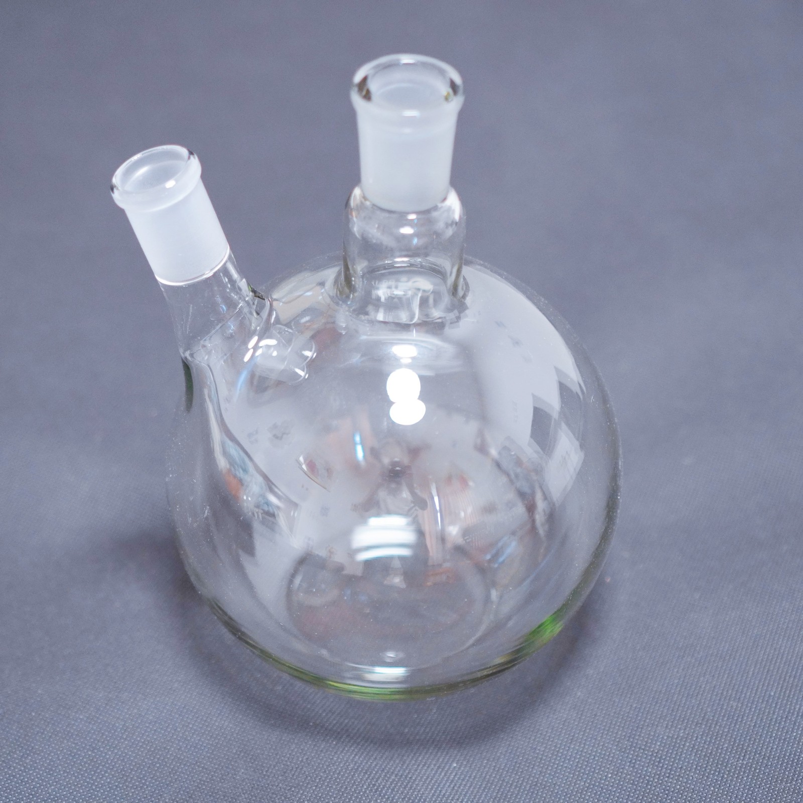 Laboratory glass 2-neck flat bottom flask boil flask boiling flask 24/40