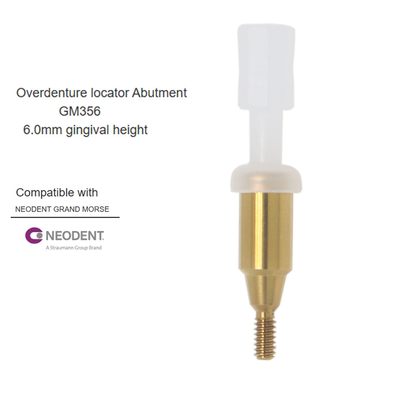 Overdenture Locator Abutment Male caps Inserts Tool for NEODENT GRAND MORSE GM