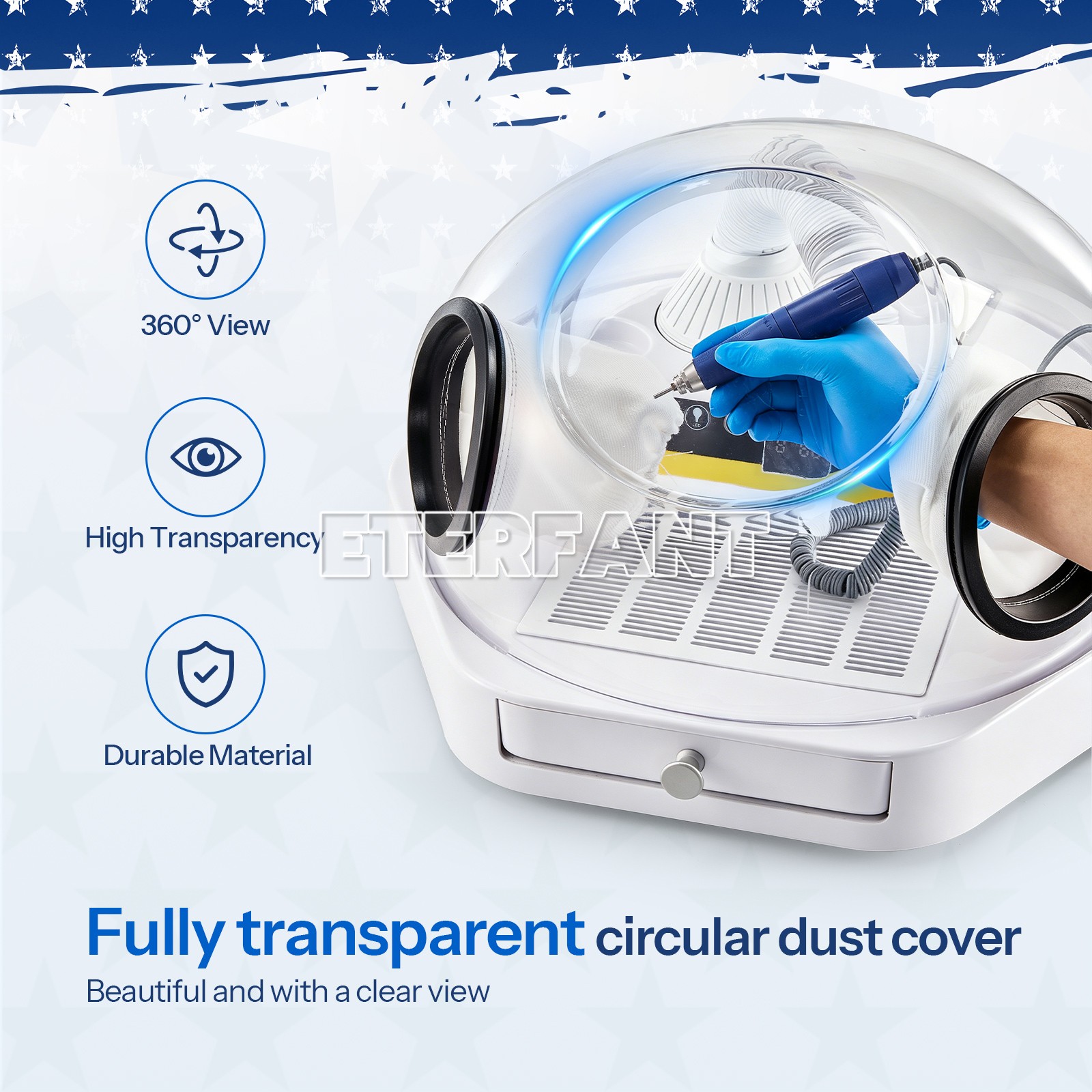 Dental Twin Pen Sandblaster with 2 Al Tanks/Dust-Free Grinding Machine with LED