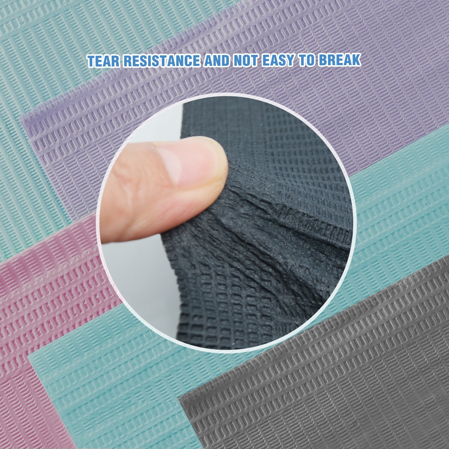 1000 OneMed Black Dental Patient Bibs ,2+1 Ply Medical Tattoo Towel Waterproof