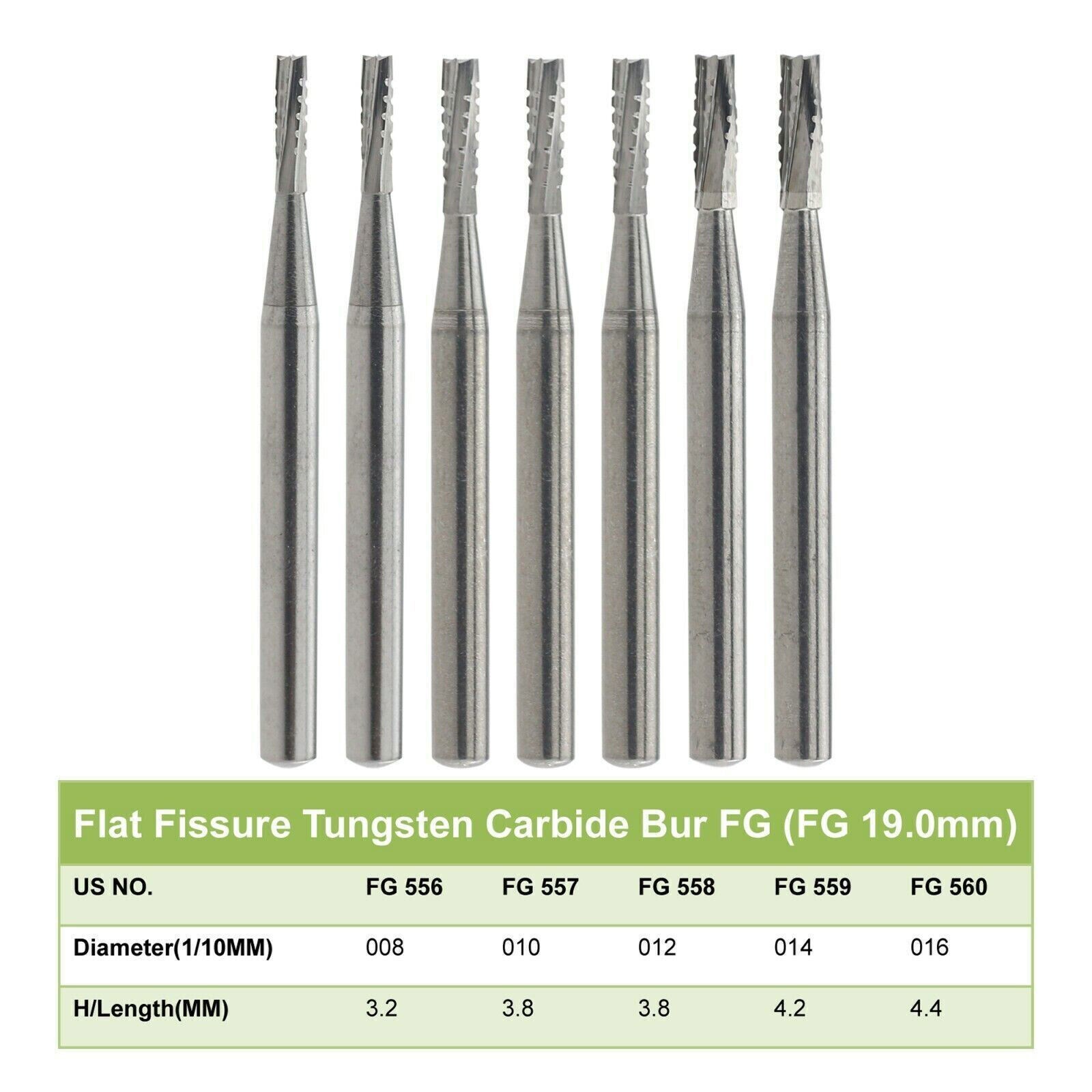 Wave Dental Tungsten Carbide Bur Friction Grip Round Pear FG 4 6 330 High Speed