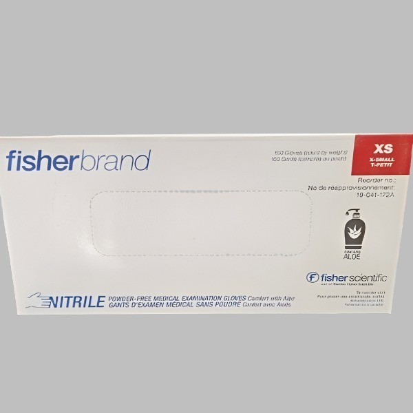 Fisherbrand Nitrile Gloves Extra Small Powder Free with Aloe 900 Gloves