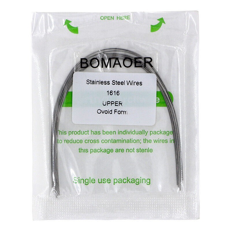 100 packs Dental Orthodontic Stainless Steel Rectangular Arch wires 16×16 Upper