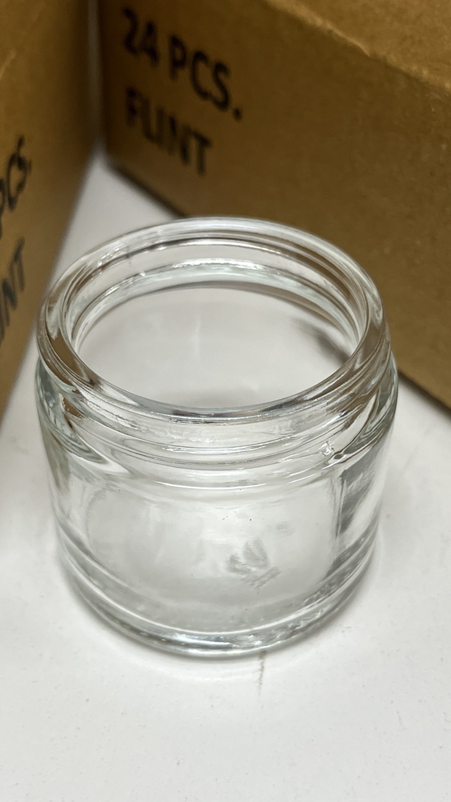 QORPAK GLA-00854 2oz (60ml) Clear Straight Sided Round – Pack of 24 – 408XE7