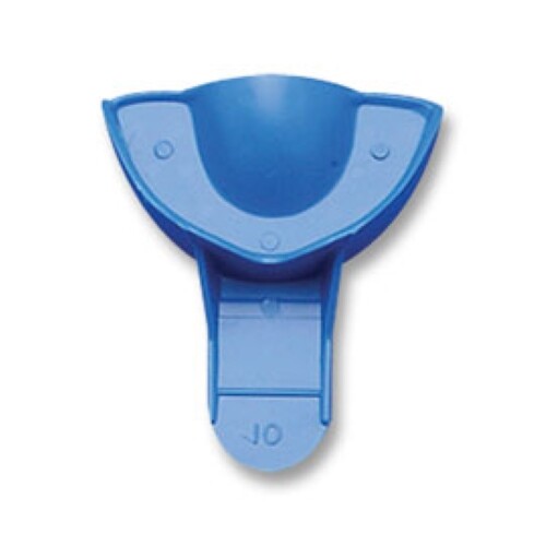 Keystone Tray-Aways #10 Solid Upper Anterior Blue Impression Trays 12/PK