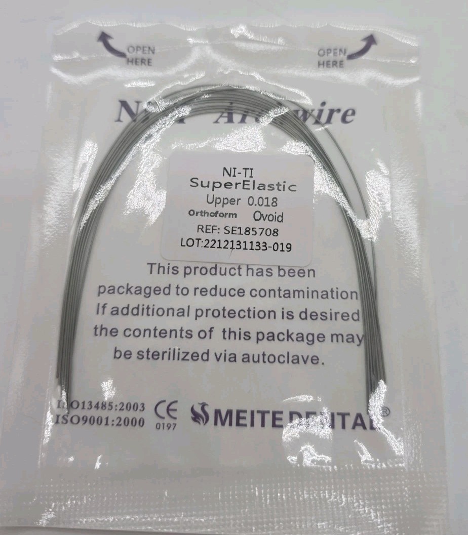 Ni-ti Arch Wire Braces Super Elastic Lower 20pk .018 & Upper 20pk .018 Ovoid New