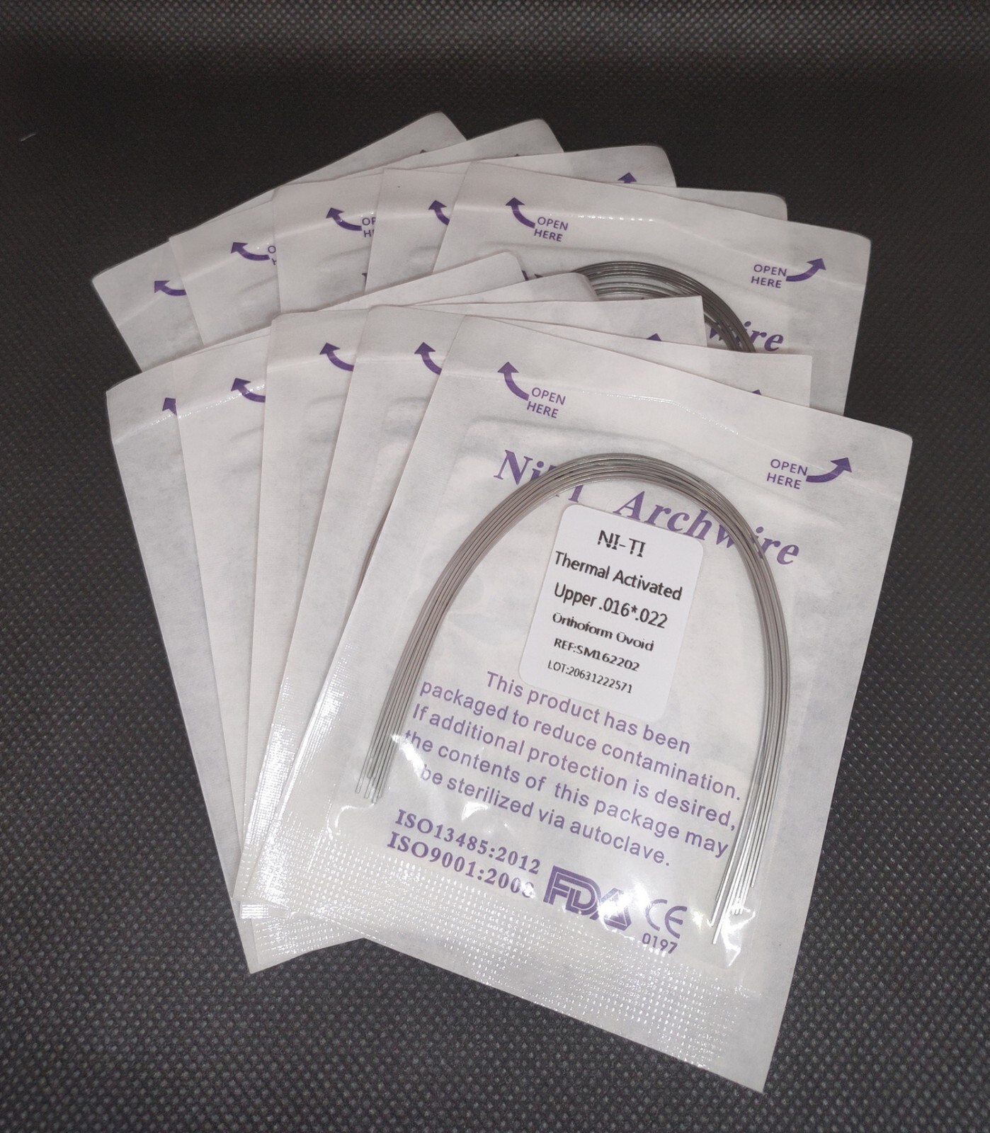 Dental Orthodontic Thermal Activated NITI Arch Wires Rectangular Ovoid Form