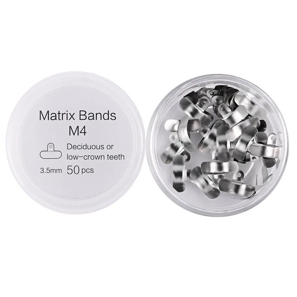 50 Pcs Dental Matrix Bands M4 Sheets Fit Palodent V3 Style Sectional Contoured